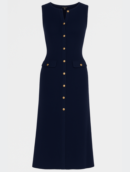Élodie | Robe midi boutonnée élégante - Image 5