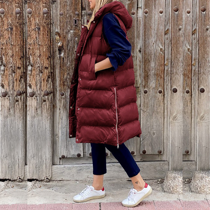 Édith | Veste Longue Sans Manches Matelassée pour Femme - Image 5