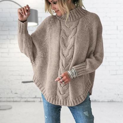 Mae | Pull Femme Oversize Col Roulé en Tricot Côtelé - Image 3