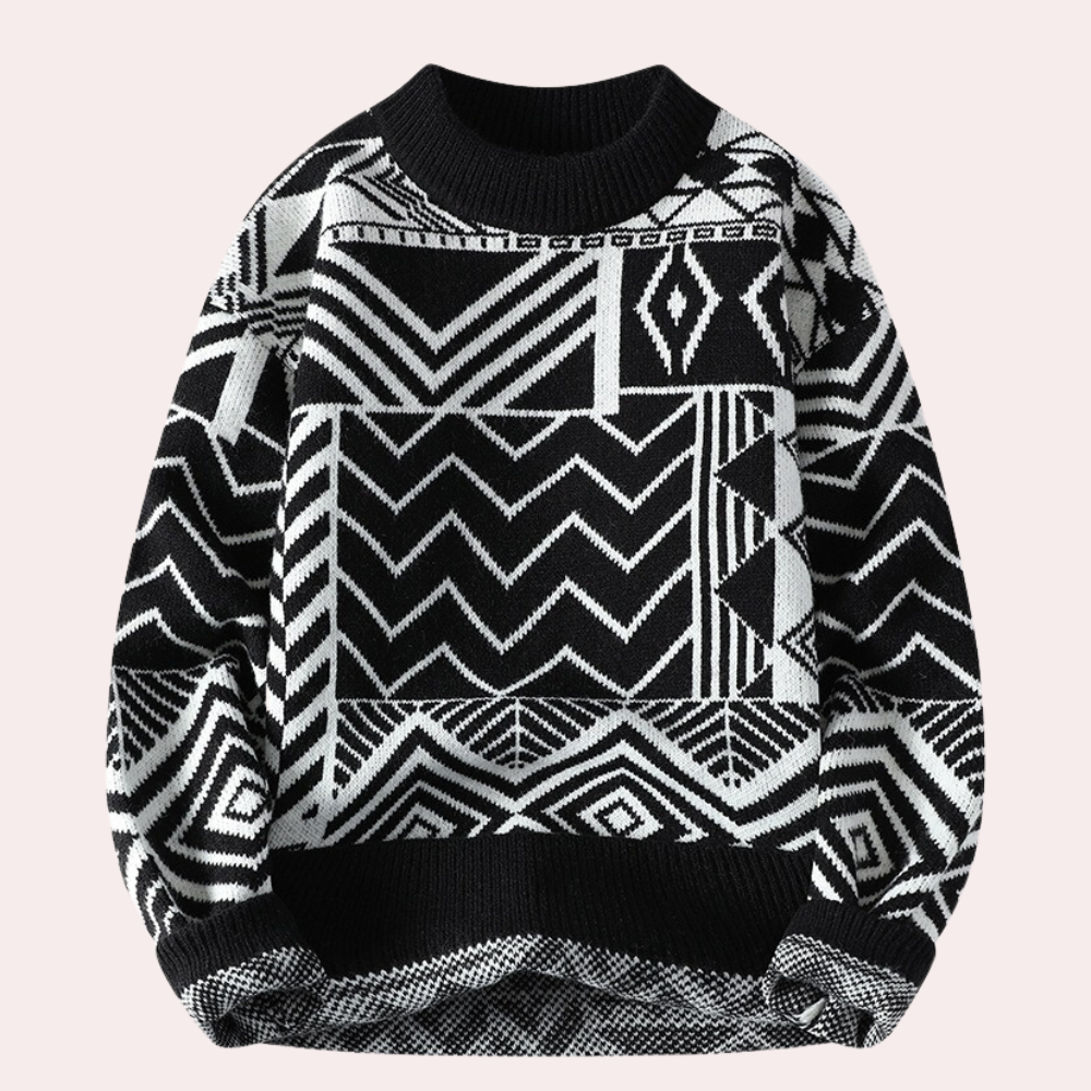 Fabien | Pull Homme Col Rond Imprimé - Image 2