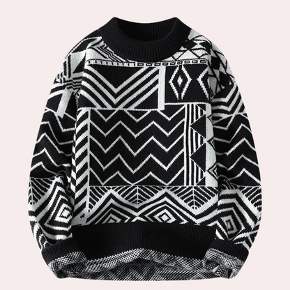 Fabien | Pull Homme Col Rond Imprimé - Image 2