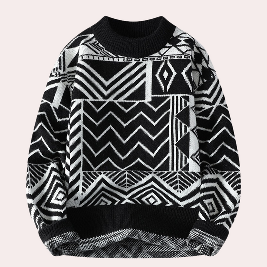 Fabien | Pull Homme Col Rond Imprimé - Image 2