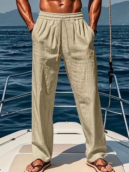 Jérémie | Pantalon léger en lin pour hommes, coupe décontractée - Image 4