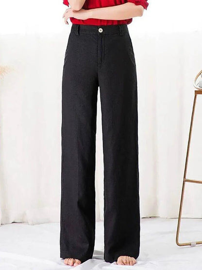 Clarisse | Pantalon de lin élégant et léger à taille haute pour femmes - Image 3