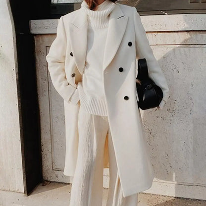 Céleste | Manteau Long Croisé Femme - Image 3