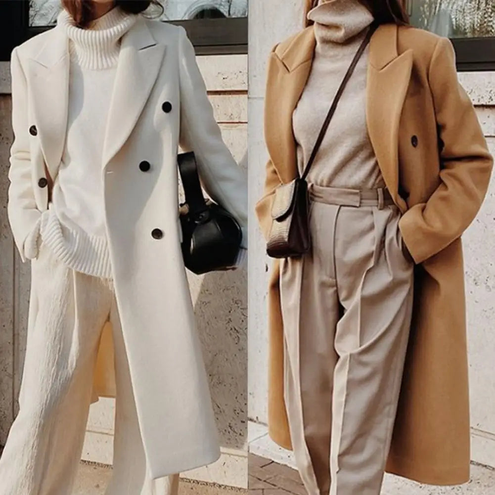 Céleste | Manteau Long Croisé Femme - Image 1
