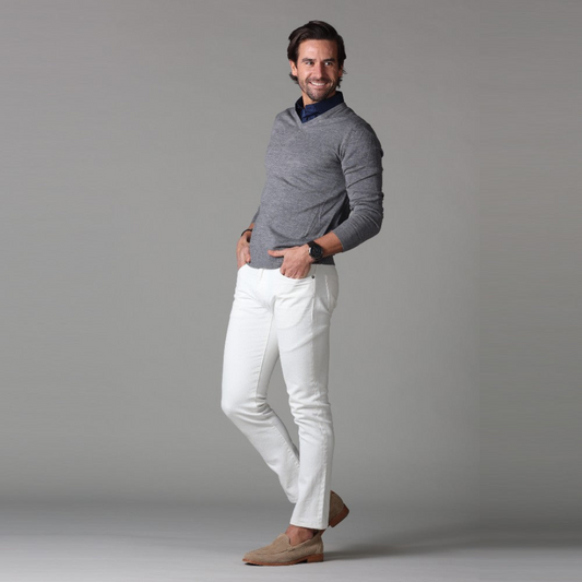 Michel | Chemise d'affaires slim en bleu marine - Image 2
