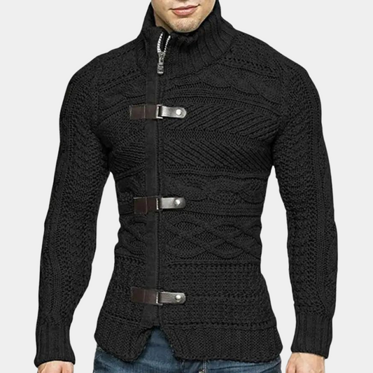 Eddy | Pull zippé en maille torsadée pour homme - Image 2