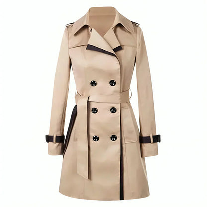 Karine | Trench-coat croisé ceinturé pour femme - Image 1