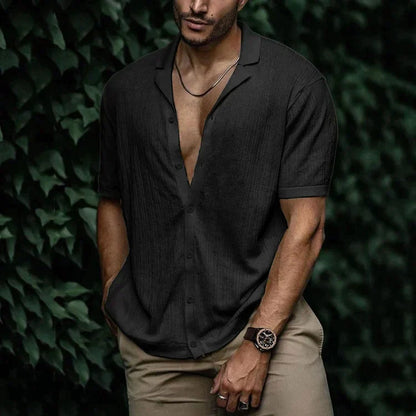 Lambert | Chemise d'été en lin pour hommes avec fermeture à boutons - Image 10