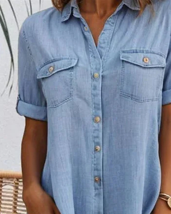 Nour | Robe élégante à manches courtes et à boutons pour tous les jours - Image 9