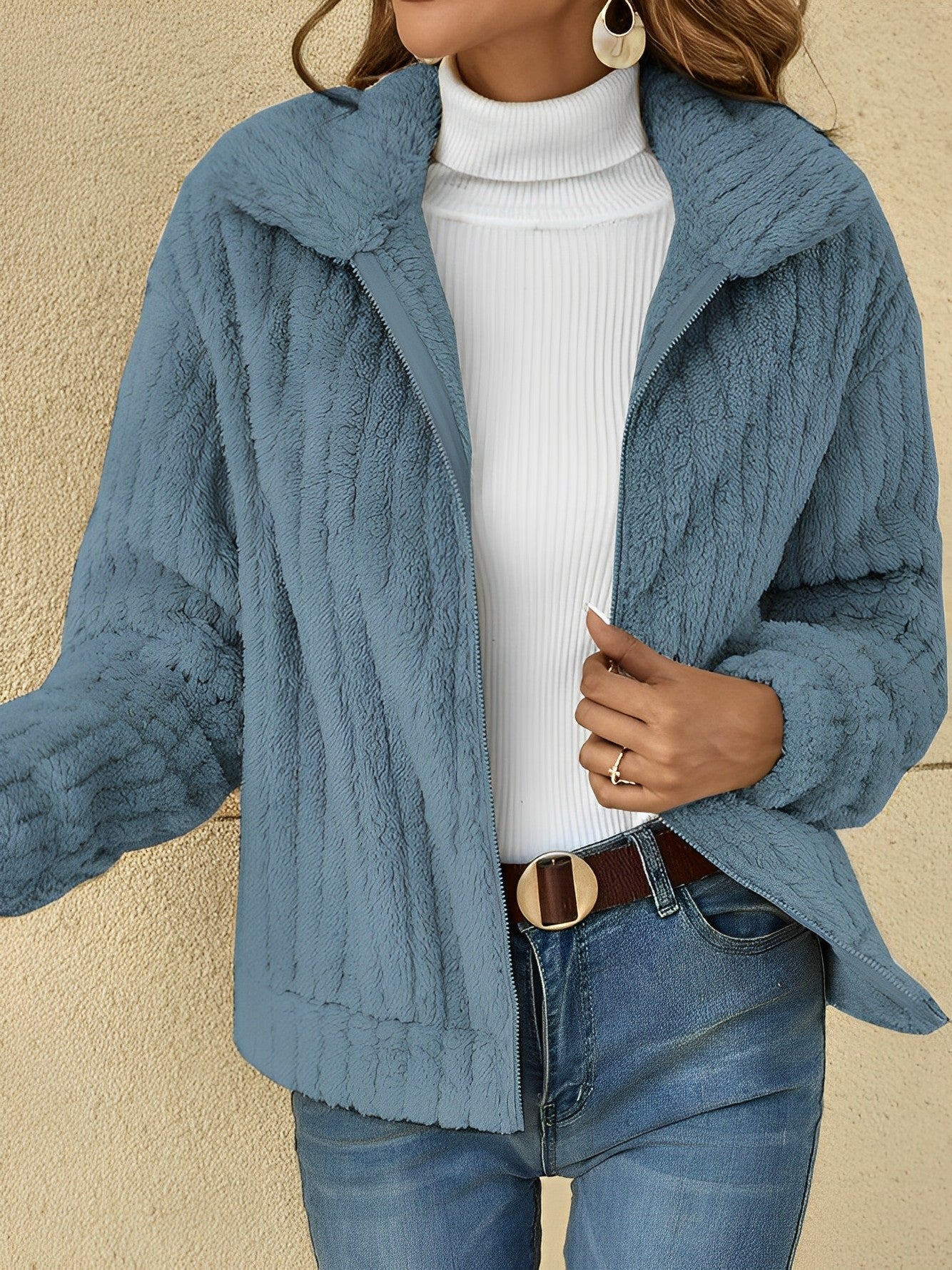 Thérèse | Veste zippée femme coupe décontractée - Image 3