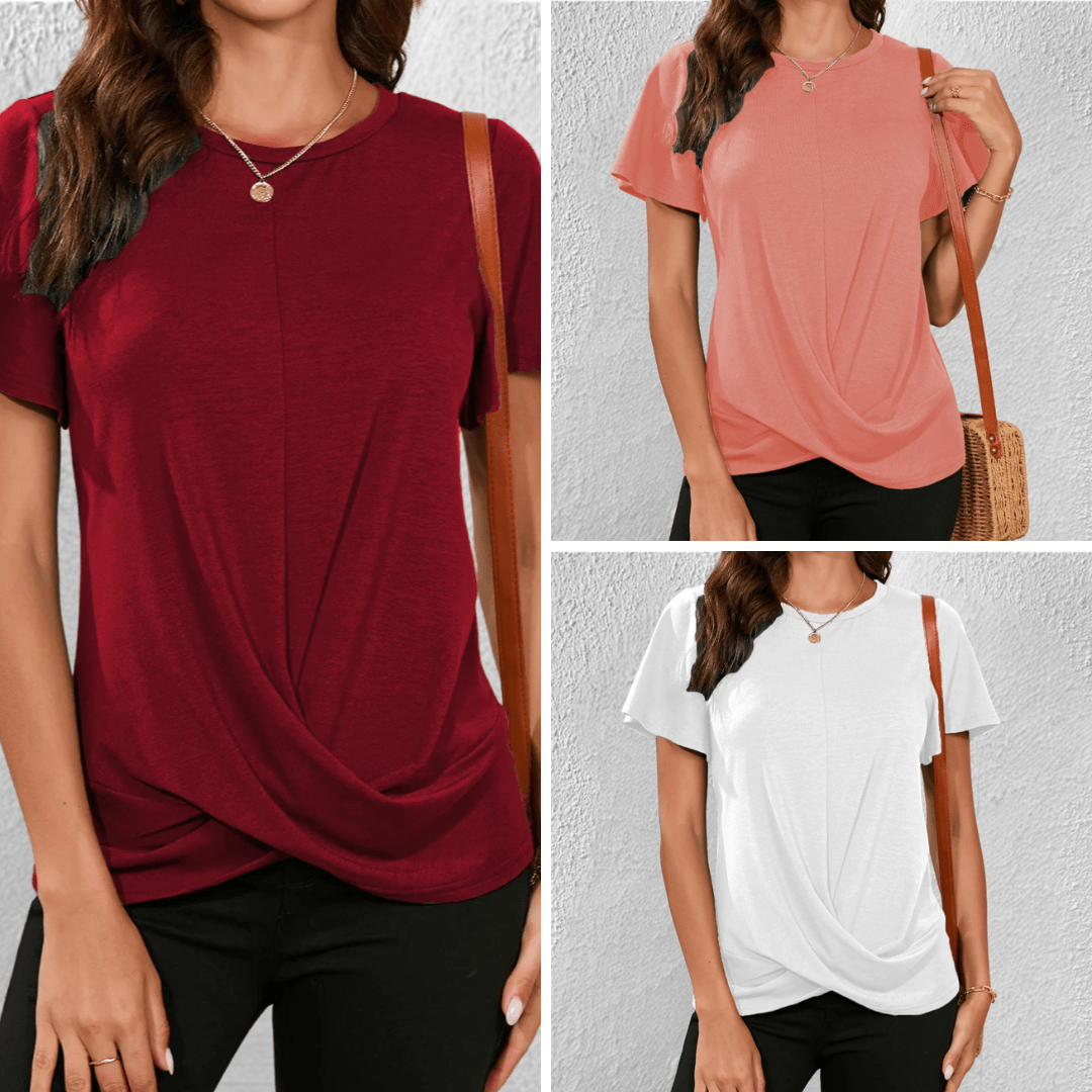 Image of Aase | Dame Twist Front Strikket Top