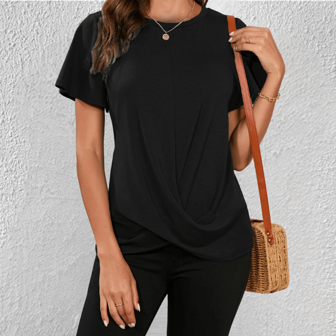 Image of Aase | Dame Twist Front Strikket Top