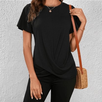 Image of Aase | Dame Twist Front Strikket Top