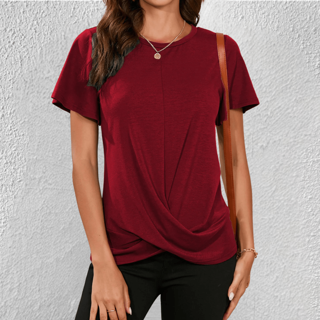 Image of Aase | Dame Twist Front Strikket Top
