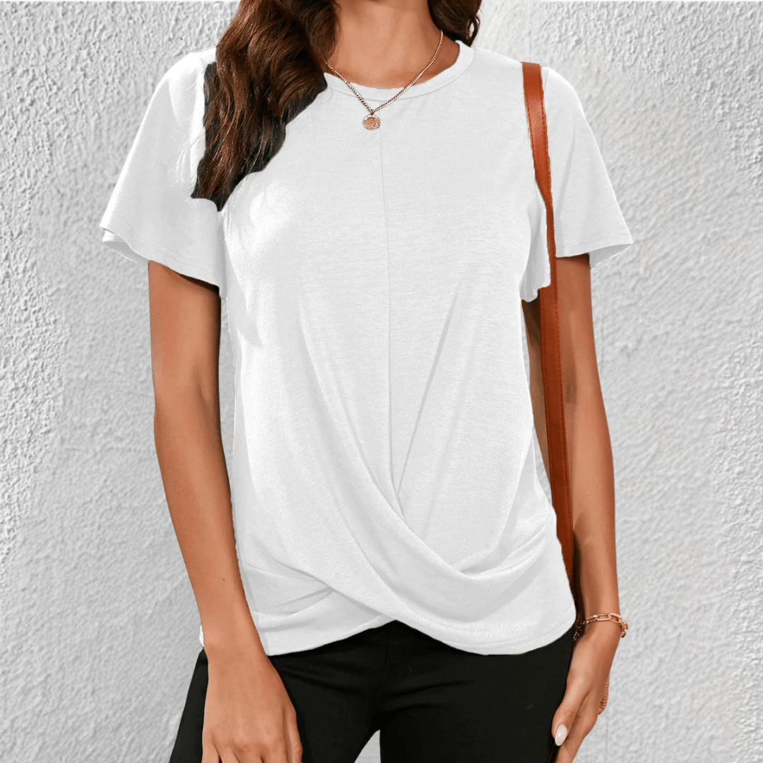Image of Aase | Dame Twist Front Strikket Top