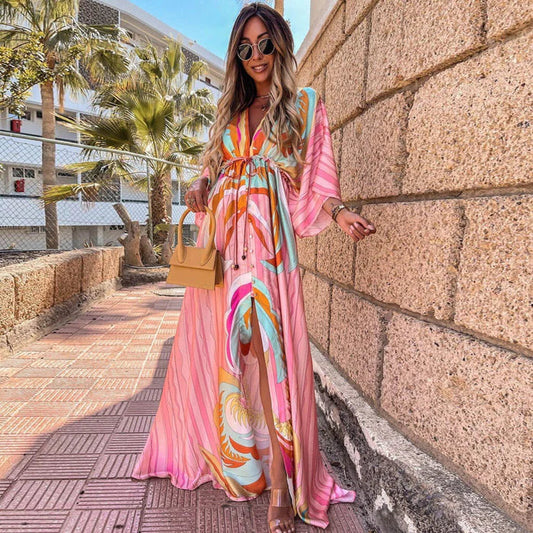 Laïla | Robe longue colorée pour l'été - Image 1