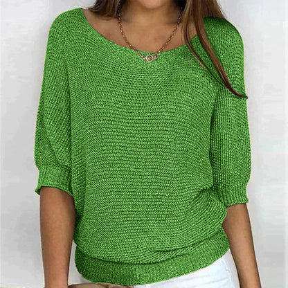 Gina | Pull Femme Col V Manches 3/4 - Image 7