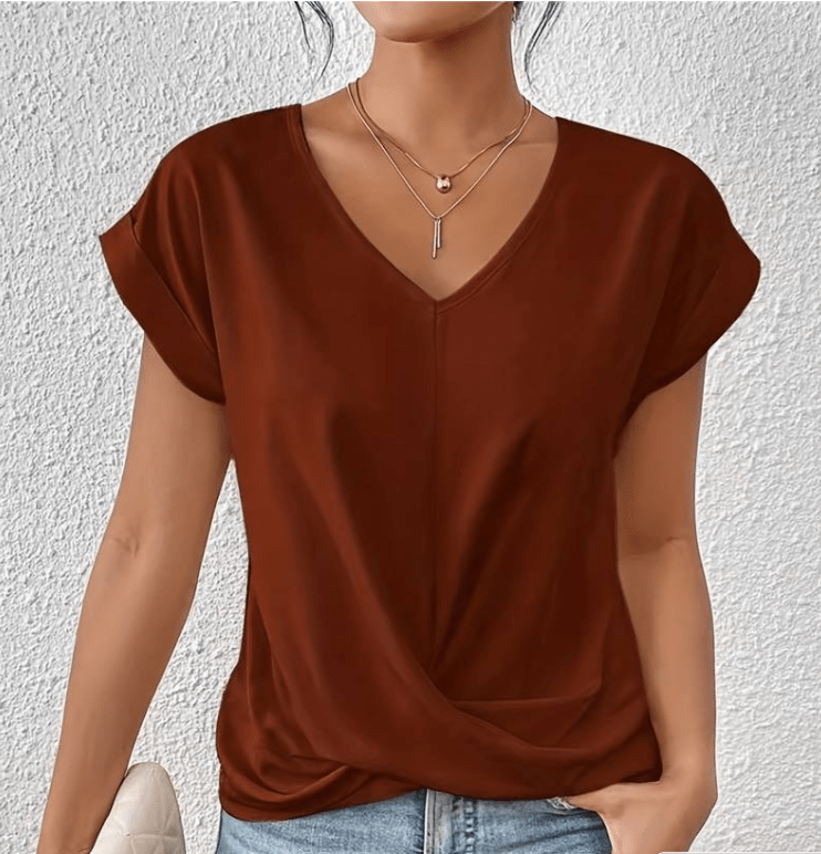 Image of Agnes | Dame Top med Twist foran