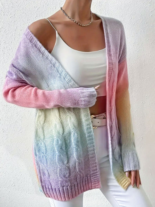 Agnes | Dame Kabelstrikket Åben Cardigan - Image 1