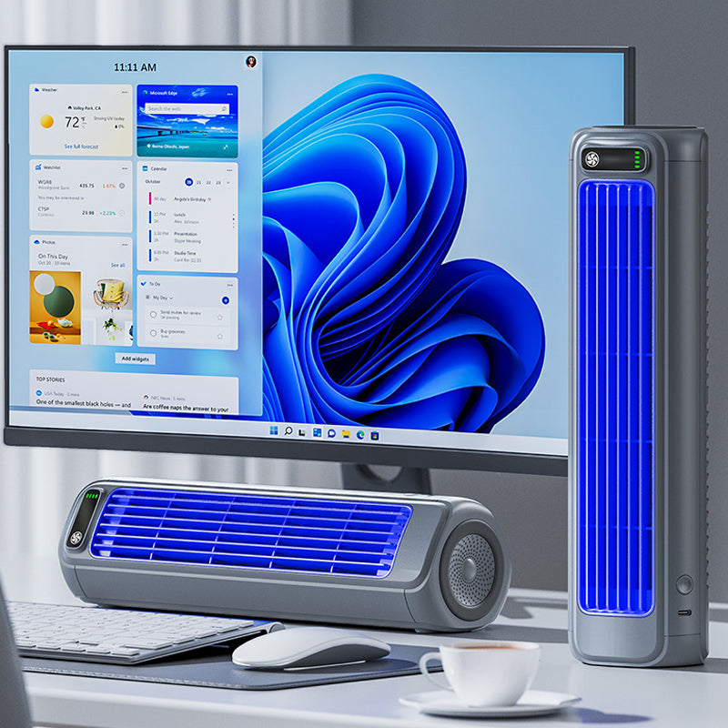 AirWave – Bærbar Genopladelig Aircondition med 12 Timers Batterilevetid