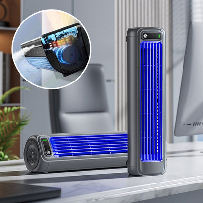 AirWave – Bærbar Genopladelig Aircondition med 12 Timers Batterilevetid