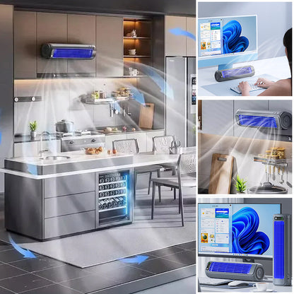 AirWave – Bærbar Genopladelig Aircondition med 12 Timers Batterilevetid