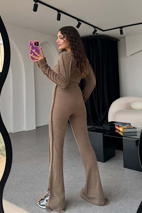 Image of Alvilda | Dame Cropped Langærmet Todelt Sæt