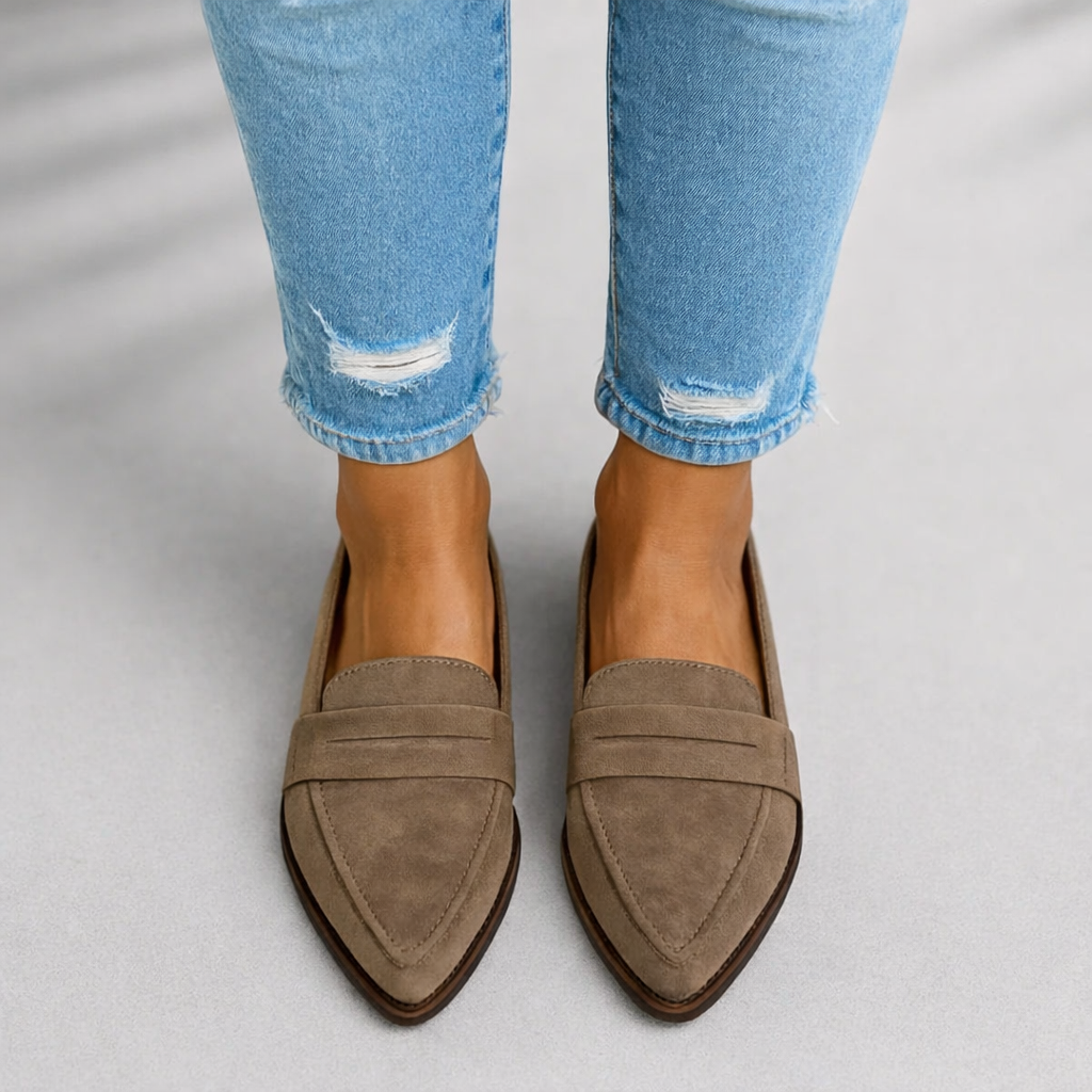 Image of Anna | Dame Pointy Tå Slip-On Loafers