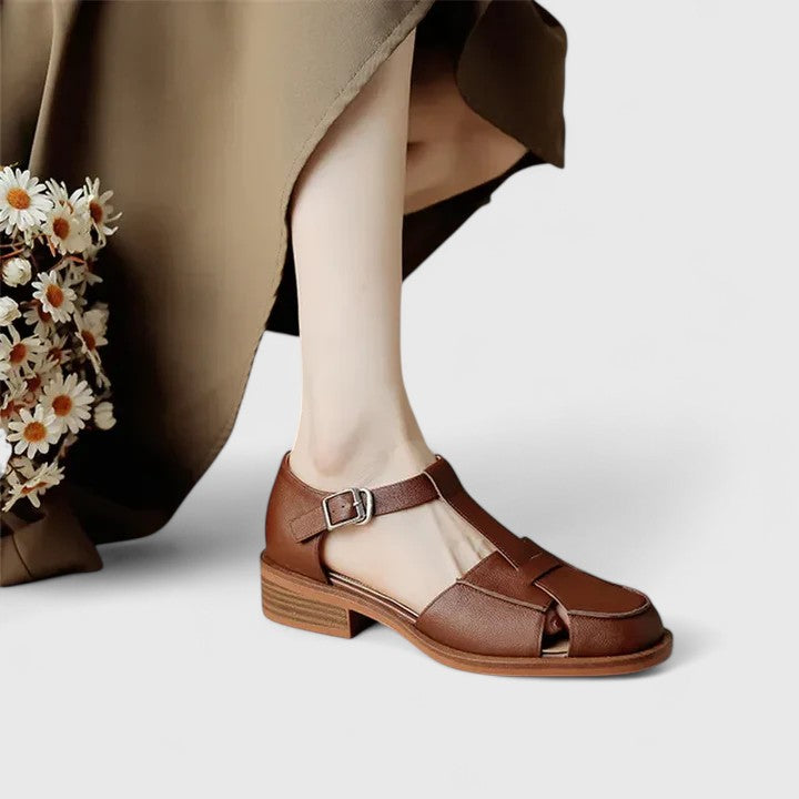 Image of Annamarie | Dame T-Rem Sandaler med Blokhæl