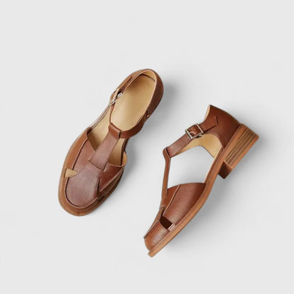 Image of Annamarie | Dame T-Rem Sandaler med Blokhæl