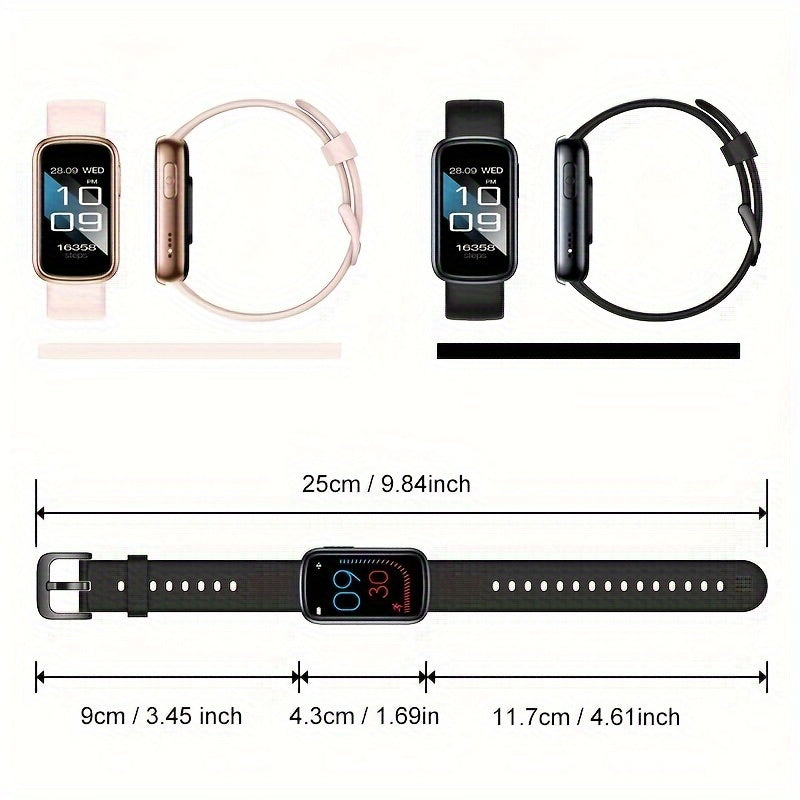 AquaFit Vandtæt Smartwatch – Lang Batterilevetid Fitness Tracker til Aktive Livsstile