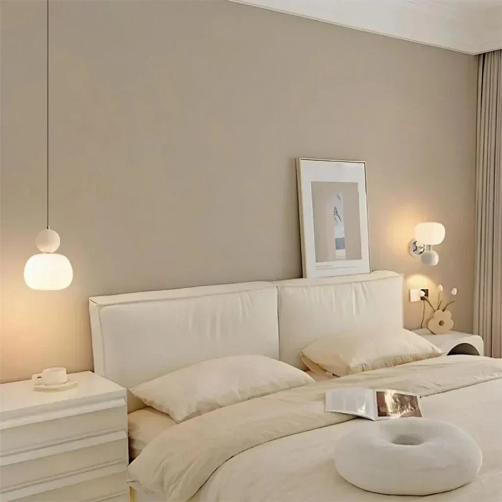Art Deco Pendellampe - Creme, Bauhaus Design