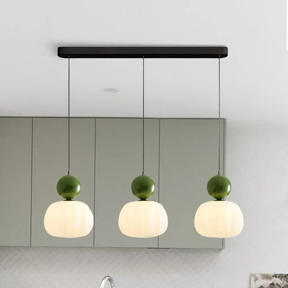 Art Deco Pendellampe - Creme, Bauhaus Design