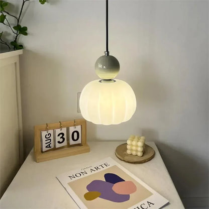 Art Deco Pendellampe - Creme, Bauhaus Design