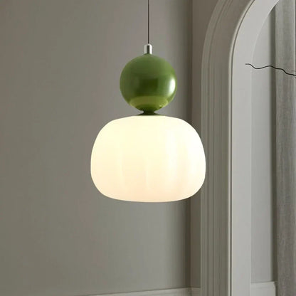 Art Deco Pendellampe - Creme, Bauhaus Design