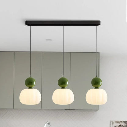 Art Deco Pendellampe - Creme, Bauhaus Design