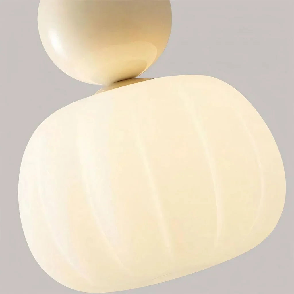 Art Deco Pendellampe - Creme, Bauhaus Design
