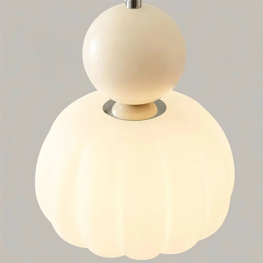 Art Deco Pendellampe - Creme, Bauhaus Design