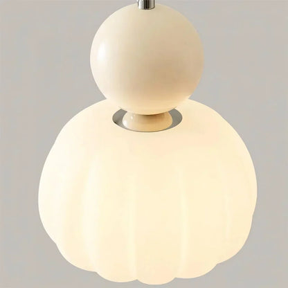 Art Deco Pendellampe - Creme, Bauhaus Design