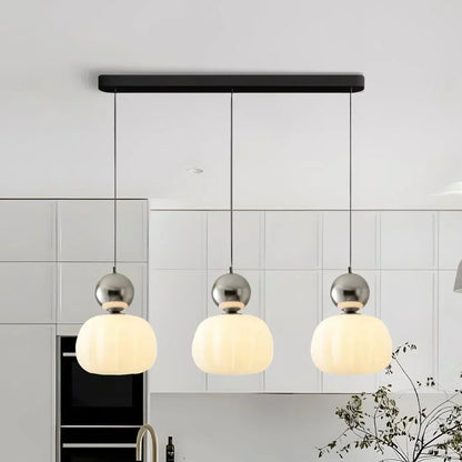 Art Deco Pendellampe - Creme, Bauhaus Design