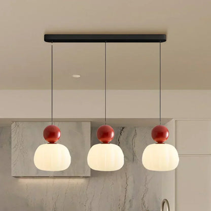 Art Deco Pendellampe - Creme, Bauhaus Design