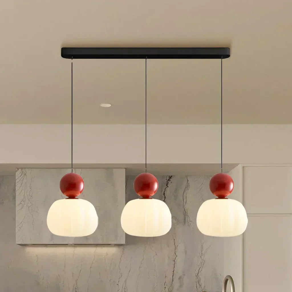 Art Deco Pendellampe - Creme, Bauhaus Design