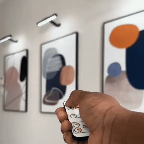 ArtGlow Trådløs LED Billedlampe – Genopladelig Væglampe med Fjernbetjening & Justerbar Dæmpning