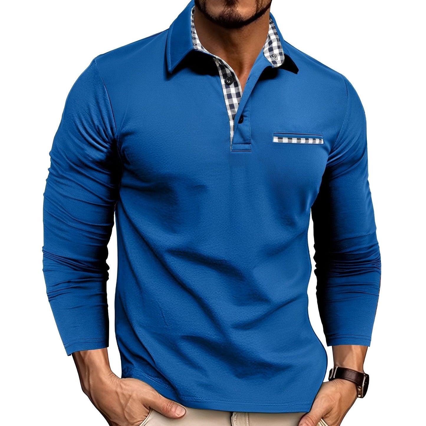 Image of Aske | Langærmet Polo Shirt til Mænd