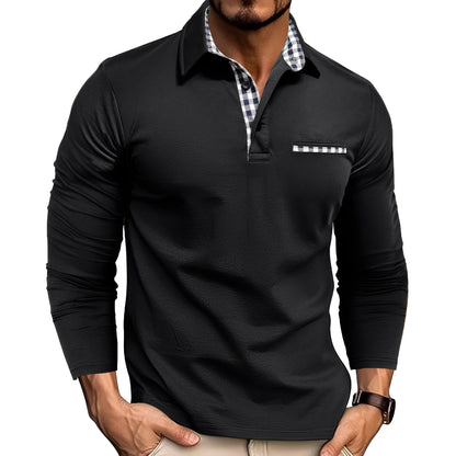 Image of Aske | Langærmet Polo Shirt til Mænd