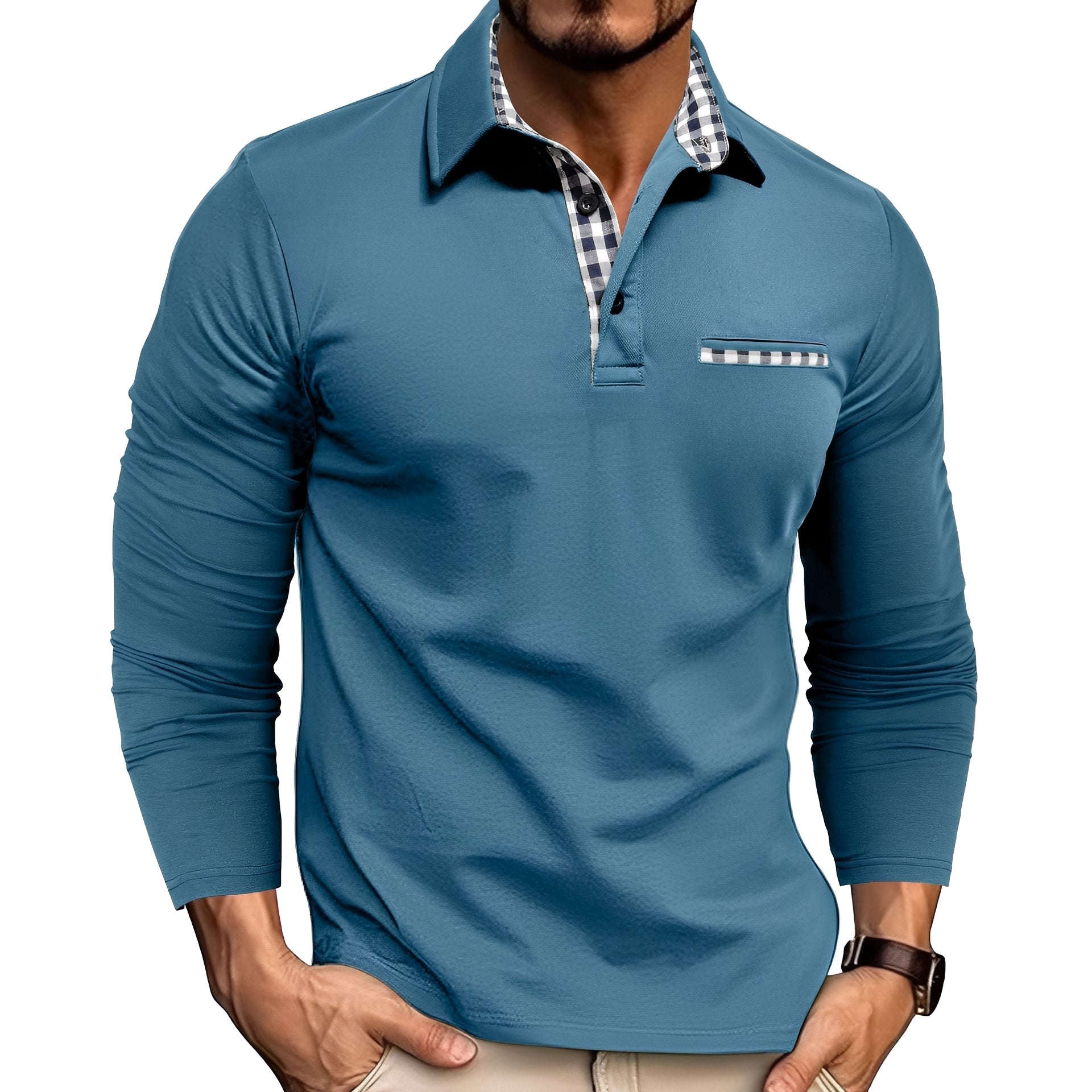 Image of Aske | Langærmet Polo Shirt til Mænd
