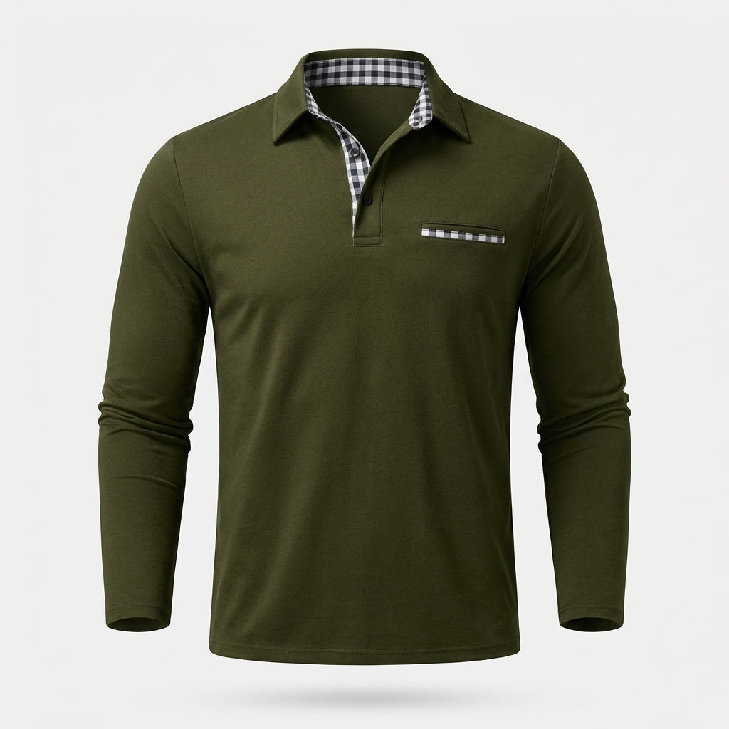 Image of Aske | Langærmet Polo Shirt til Mænd