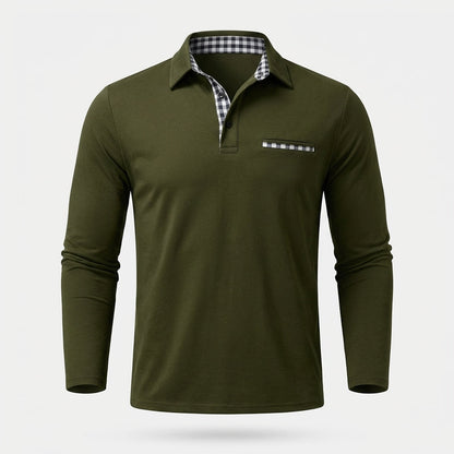 Image of Aske | Langærmet Polo Shirt til Mænd